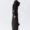Pantalones holgados de talle bajo con tejido ripstop – Gris oscuro Pantalones holgados de talle bajo con tejido ripstop – Gris oscuro