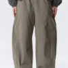 Pantalones holgados de talle bajo sin cremallera – Gris Pantalones holgados de talle bajo sin cremallera – Gris
