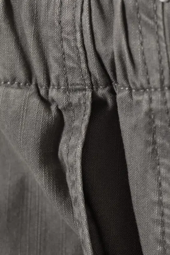 Pantalones holgados de talle bajo sin cremallera – Gris Pantalones holgados de talle bajo sin cremallera – Gris