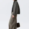 Pantalones holgados de talle bajo sin cremallera – Gris Pantalones holgados de talle bajo sin cremallera – Gris