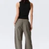 Pantalones holgados de talle bajo sin cremallera – Gris Pantalones holgados de talle bajo sin cremallera – Gris