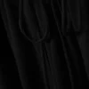 Pantalones holgados de talle medio con efecto globo – Negro