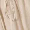Pantalones holgados de talle medio con volantes – Beige claro Pantalones holgados de talle medio con volantes – Beige claro