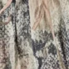 Pantalones holgados de talle medio con volantes – Beige – Estampado de piel de serpiente Pantalones holgados de talle medio con volantes – Beige – Estampado de piel de serpiente