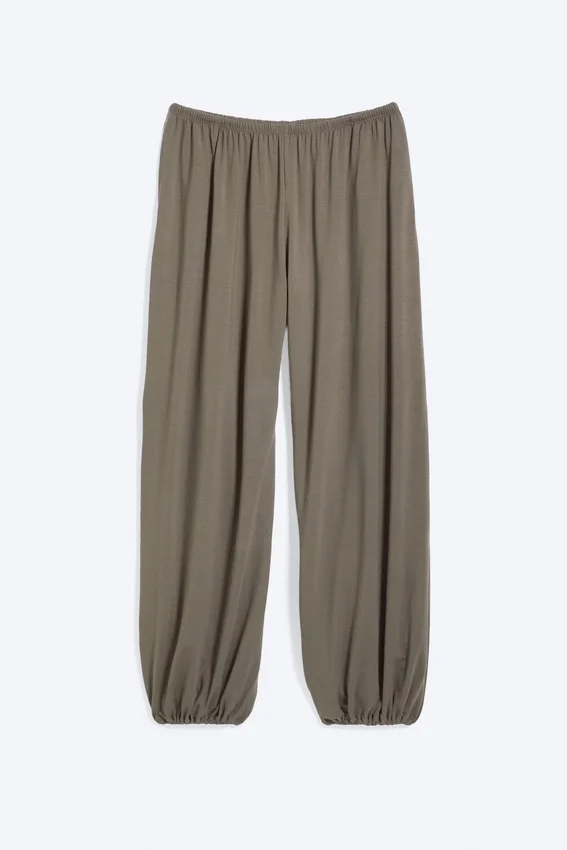 Pantalones holgados de talle medio – Gris empolvado Pantalones holgados de talle medio – Gris empolvado
