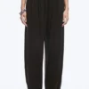 Pantalones holgados de talle medio y corte acampanado – Marrón oscuro Pantalones holgados de talle medio y corte acampanado – Marrón oscuro