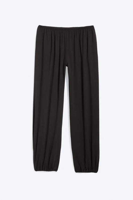 Pantalones holgados de talle medio y corte acampanado – Marrón oscuro Pantalones holgados de talle medio y corte acampanado – Marrón oscuro