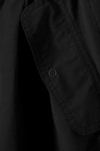 Pantalones holgados plisados tipo paracaidista – Negro