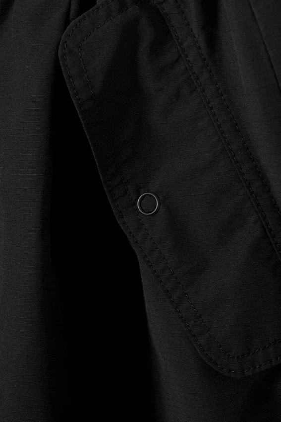Pantalones holgados plisados tipo paracaidista – Negro Pantalones holgados plisados tipo paracaidista – Negro
