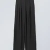 Pantalones Lilah de mezcla de lino – Negro Pantalones Lilah de mezcla de lino – Negro