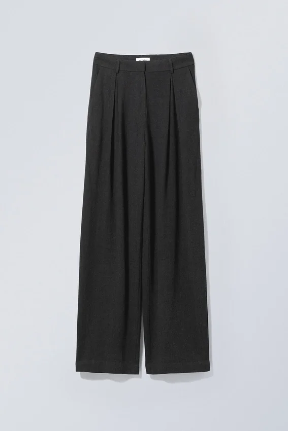 Pantalones Lilah de mezcla de lino – Negro Pantalones Lilah de mezcla de lino – Negro