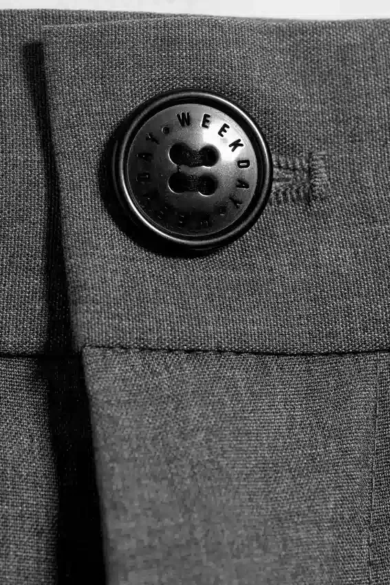 Pantalones Moe de corte holgado y cintura baja – Gris jaspeado Pantalones Moe de corte holgado y cintura baja – Gris jaspeado