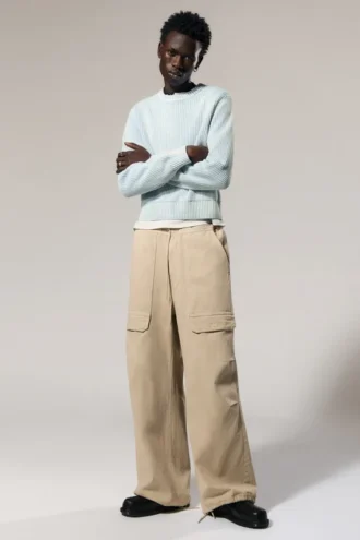 Pantalones Rael Kade Parachute – Beige claro