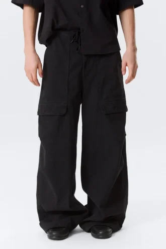 Pantalones Rael Kade Parachute – Negro