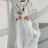 Pantalones rectos de corte holgado Adler en mezcla de lino – Blanco Pantalones rectos de corte holgado Adler en mezcla de lino – Blanco