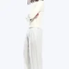 Pantalones rectos de corte holgado Adler en mezcla de lino – Blanco Pantalones rectos de corte holgado Adler en mezcla de lino – Blanco