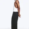 Pantalones rectos de corte holgado de mezcla de lino Adler – Negro Pantalones rectos de corte holgado de mezcla de lino Adler – Negro