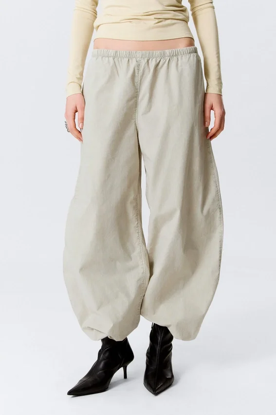Pantalones ripstop de talle bajo sin cremallera – Light Dusty Mole Pantalones ripstop de talle bajo sin cremallera – Light Dusty Mole