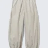 Pantalones ripstop de talle bajo sin cremallera – Light Dusty Mole Pantalones ripstop de talle bajo sin cremallera – Light Dusty Mole