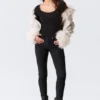 Pantalones treggings ajustados de talle bajo – Negro Pantalones treggings ajustados de talle bajo – Negro