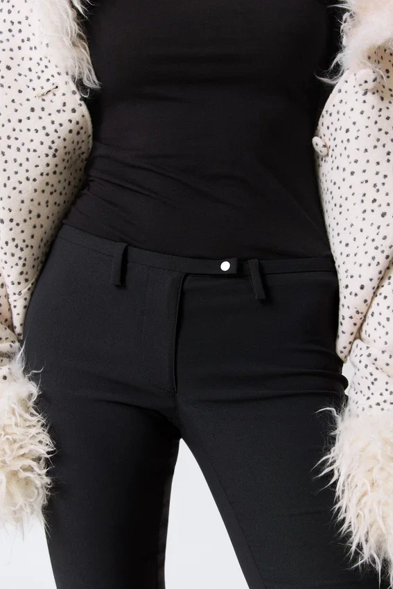Pantalones treggings ajustados de talle bajo – Negro Pantalones treggings ajustados de talle bajo – Negro
