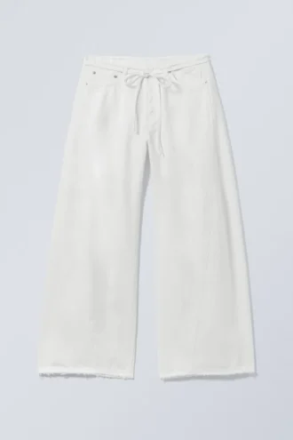 Pantalones vaqueros de talle bajo Motion – Blanco