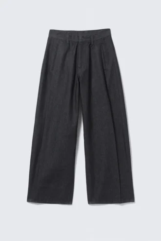 Pantalones vaqueros holgados con pliegues Astro – Índigo crudo – Azul oscuro