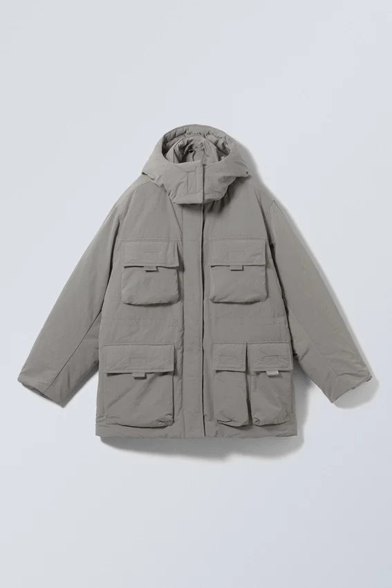 Parka acolchada Attila – Caqui polvoriento Parka acolchada Attila – Caqui polvoriento