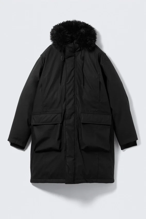 Parka acolchada oversize – Negro Parka acolchada oversize – Negro