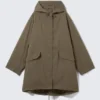 Parka oversize con forro desmontable – Marrón caqui Parka oversize con forro desmontable – Marrón caqui