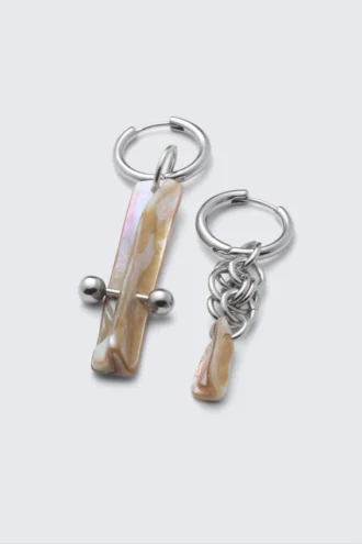 Pendientes con colgante de concha – Plata Pendientes con colgante de concha – Plata