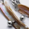 Pendientes con colgante de concha – Plata Pendientes con colgante de concha – Plata