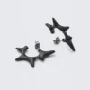 Pendientes de aro con puntas – Negro Pendientes de aro con puntas – Negro
