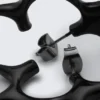 Pendientes de aro con puntas – Negro Pendientes de aro con puntas – Negro