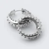 Pendientes de aro con puntos – Plata Pendientes de aro con puntos – Plata