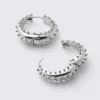 Pendientes de aro con puntos – Plata Pendientes de aro con puntos – Plata