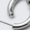 Pendientes de aro esculturales con extremos abiertos – Plata Pendientes de aro esculturales con extremos abiertos – Plata