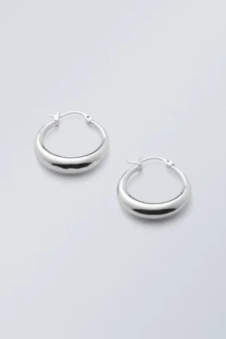 Pendientes de aro Mija – Plata
