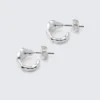 Pendientes de aro mini irregulares – Plata Pendientes de aro mini irregulares – Plata