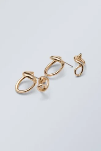 Pendientes de forma orgánica – Dorados