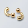 Pendientes de frijol – Dorados Pendientes de frijol – Dorados