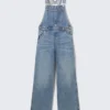 Peto clásico de denim de algodón – Azul fresco – Azul medio