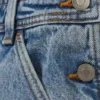 Peto clásico de denim de algodón – Azul fresco – Azul medio