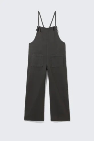 Peto de denim con lazo – Negro