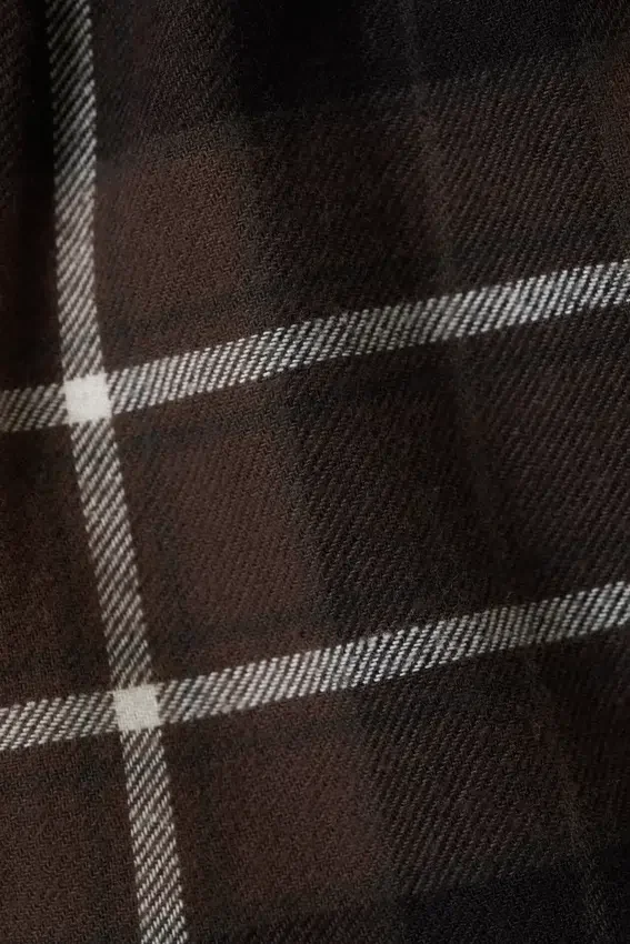 Pijama de franela a cuadros – Bóxers – Marrón a cuadros Pijama de franela a cuadros – Bóxers – Marrón a cuadros