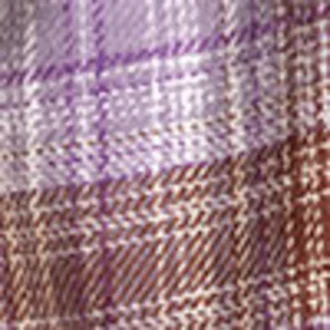 Pijama de franela con bóxers – Cuadros morados