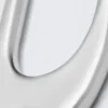 Pin escultural de metal – Gris plateado