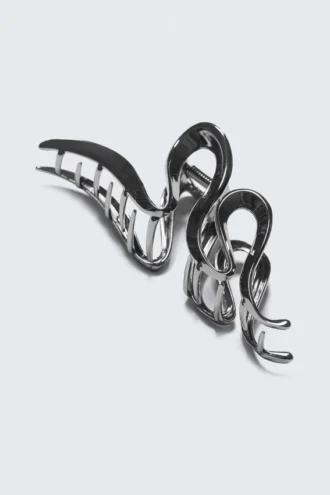 Pinza para el pelo ondulada – Plata