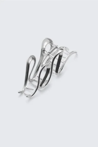 Pinza para el pelo ondulada – Plata