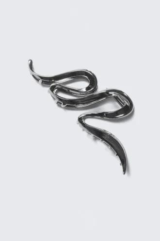 Pinza para el pelo ondulada – Plata